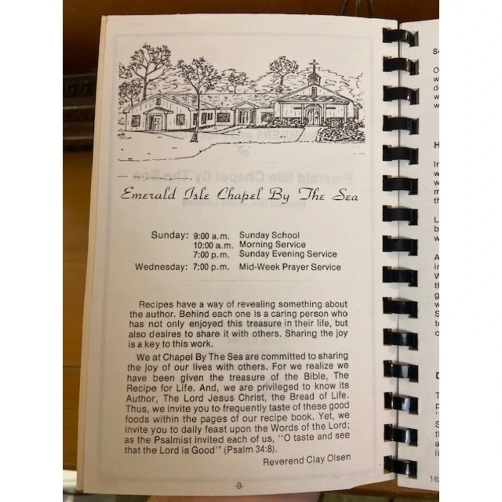 Cookin' Emerald Isle Style Chapel By The Sea North Carolina Community Cookbook